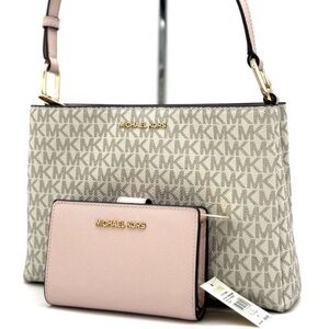 Michael Kors Trisha Triple Compartment Crossbody Bag & BifoldZip Chain Wallet
